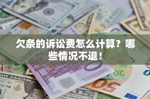 武汉欠条的诉讼费怎么计算？哪些情况不退！