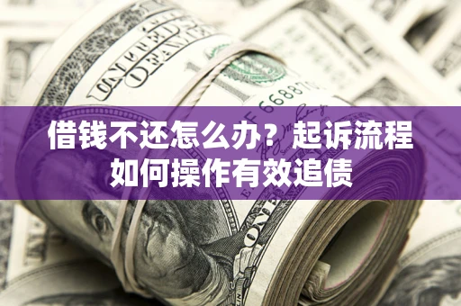武汉借钱不还怎么办？起诉流程如何操作有效追债