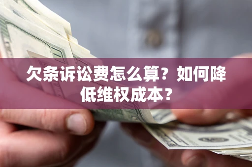 武汉欠条诉讼费怎么算？如何降低维权成本？